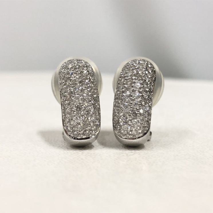 K18 メレダイヤ ピアス d1.7ct 京都 四条 買取 色石 宝石 ジュエリー