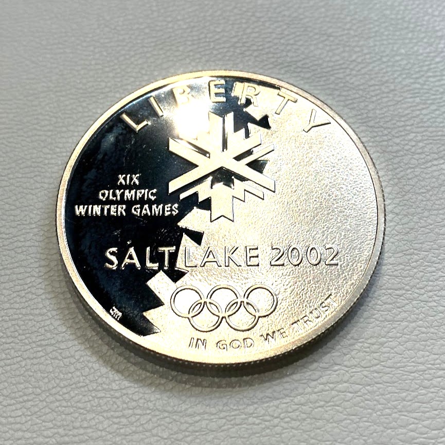 ソルトレイクシティ五輪記念1ドル記念銀貨Sv900