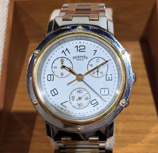 エルメス クリッパー メンズ クオーツ CL1.920 腕時計 買取 【まねきや銀座本店】