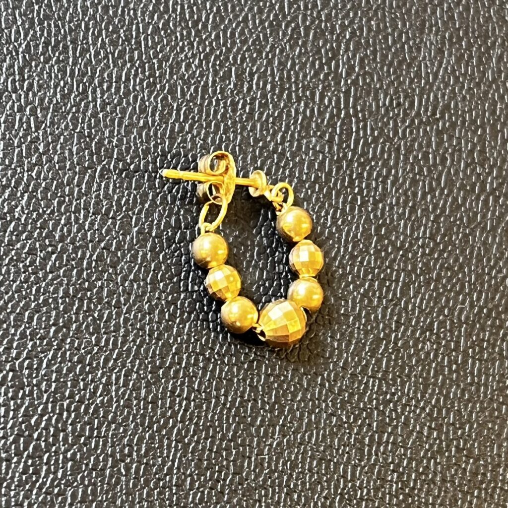 K18 ピアス ミラーボール 片方