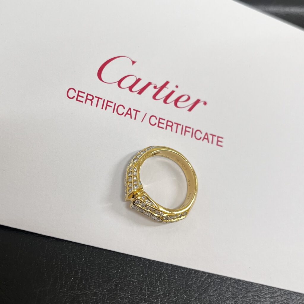 Cartier 750YG バンブーダイヤリング
