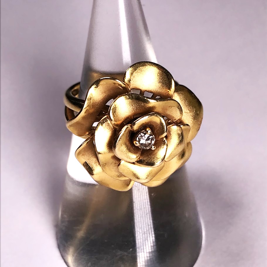 K18リング 0.11ct 上野 御徒町 買取