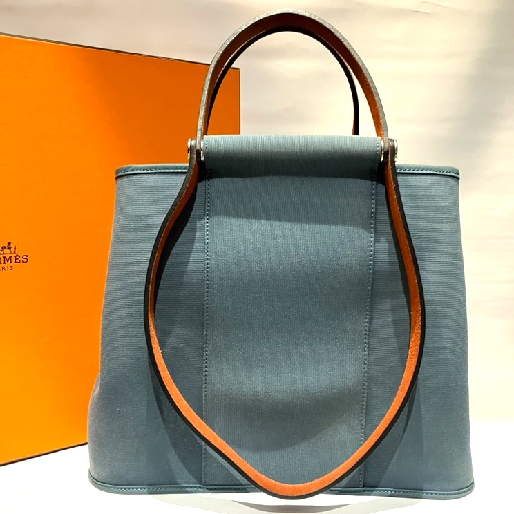 エルメス カバックエラン 2WAY ハンドバッグ ブルー 心斎橋本店 買取