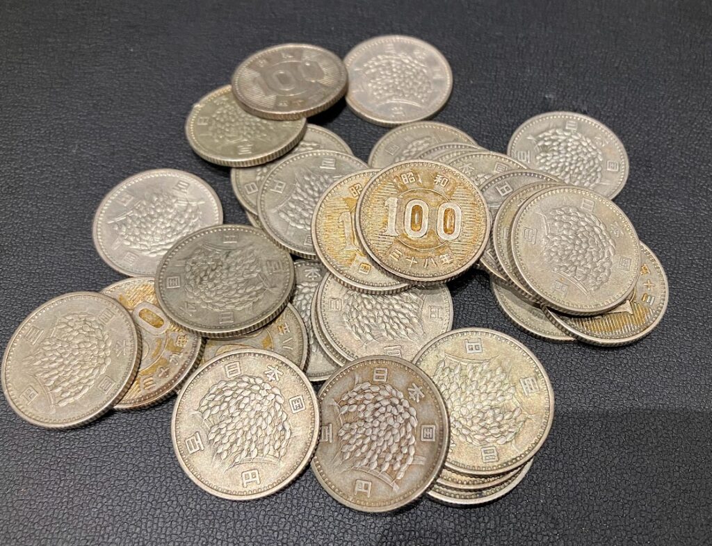 稲穂100円銀貨 古銭 まねきやルララこうほく店