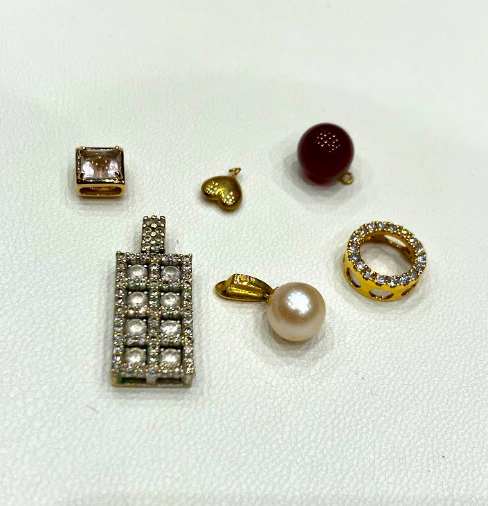 K18トップ まとめ ダイヤ 真珠 まねきやルララこうほく店
