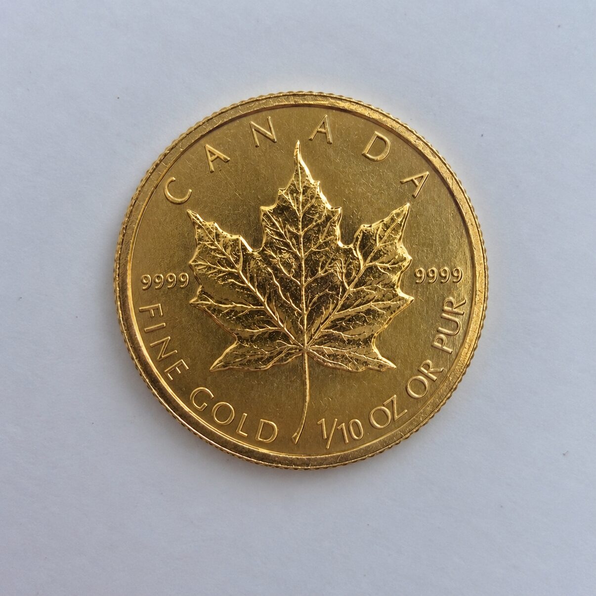 メイプルリーフ 金貨 1/10オンス
心斎橋店 買取