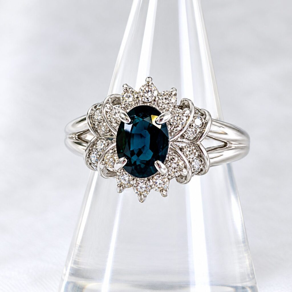Pt850 1.07ct サファイアリング 買取 まねきや 上野御徒町店